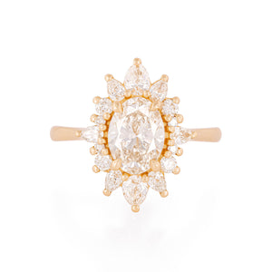 Queen of Hope Lab-Diamond Engagement Ring - 14k Gold